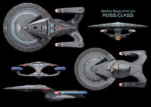 Orthographic views of the Ross class.