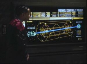 A graphic illustrating the function of the Wormhole Relay Station.